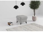 Polsterhocker SIT & MORE "Glendale", grau (silber), B:58cm H:48cm T:58cm, 90% Polyester, 10% Polyamid, Hocker, Polsterhocker, mit Stauraum