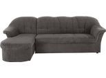 Ecksofa DOMO COLLECTION "Pegnitz, elegante Rückensteppung, komfortabel, Breite 238cm, L-Form", grau (stone), B:238cm H:82cm T:141cm, 95% Polyester, 5% Nylon, Sofas, Ecksofa, wahlweise mit Bettfunktion