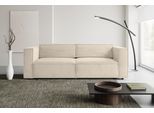 Schlafsofa WERK2 "Kansas Breite 252 cm, mit extragroßer Liegefläche 202x152 cm", beige (natur), B:252cm H:76cm T:99cm, 90% Polyester, 10% Nylon, Sofas, Schlafsofa, Pflegeleichte Bezüge: aktuellen Cord- oder weichem Strukturstoff