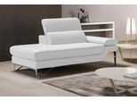 Ottomane EGOITALIANO "Princess, elegantes Designsofa mit erstklassigem Sitzkomfort", weiß, B:177cm H:95cm T:108cm, Leder »BULL« (echtes Rindsleder). Geschliffenes, pigmentiertes und behandeltes Rindsleder mit einer Dicke von 1, 3-1, 5 mm. Dieses Leder zeigt eine ziemlich weiche Hand mit einem halb undurchsichtigen Aussehen. Es handelt sich um ein geschütztes Leder. Eine leichte Deckschicht schützt