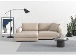 Ecksofa TRENDMANUFAKTUR "Bourbon, Mega Designsofa mit tollem Sitzkomfort, Breite 250cm, L-Form", grau (taupe), B:250cm H:84cm T:176cm, 92% Polyester, 8% Nylon, Sofas, Ecksofa, extra tiefe Sitzfläche, wahlweise mit Sitztiefenverstellung