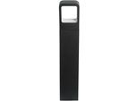 LED Sockelleuchte HEITRONIC "Juna", grau (anthrazit), B:12cm H:80cm T:5cm, Leuchten, LED Sockelleuchte, Pollerleuchte, Außenlampe, indirekter Lichtaustritt nach unten