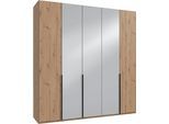 Kleiderschrank WIMEX "Mugano,in 5 Breiten,2 Höhen,2 Tiefen, viele Farben, Made in Germany", artisan, eiche nachbildung, griffe schwarz, B:225cm H:236cm T:58cm, Holzwerkstoff, Schränke, Kleiderschrank, mit langen Griffen aus Metall, mit oder ohne Spiegel