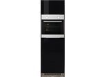 Backofenumbauschrank KOCHSTATION "KS-Brindisi", schwarz (schwarz hochglanz, eiche vintage), B:60cm H:200cm T:60cm, MDF, Schränke, Backofenumbauschrank, 60 cm breit, 200 cm hoch, viel Stauraum