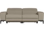3-Sitzer CALIA ITALIA "Benja, Designsofa mit erstklassigen Komfortfunktionen zum Wohlfühlen", beige (biscotto), B:216cm T:106cm, Sofas, 3-Sitzer, in Leder, mit elektrischer Relaxfunktion