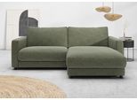 Ecksofa HOME AFFAIRE "Ecksofa Jiro, L-Form, große Sitztiefe, Breite 226 cm", oliv, B:226cm H:85cm T:190cm, 100% Polyester, Sofas, Ecksofa, lose Sitz- & Rückenkissen, weicher Polsteraufbau, komfortabel & modern