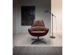 Drehsessel BETYPE "Be Organic Standard Back, Loungesessel", braun, B:81cm H:92cm T:83cm, 100% Echtleder, Sessel, Drehsessel, in elegantem Design mit Drehfunktion