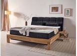 Boxspringbett HOME AFFAIRE "Villads", schwarz (carbone), B:199cm L:231cm, Komplettbetten, Boxspringbett, Liegefläche: 180/200 cm, Inside-Boxspring-Unterbau, recycelte Stoffe