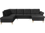 Wohnlandschaft SIT & MORE "Göteborg", schwarz, B:327cm H:90cm T:226cm, Sofas, Wohnlandschaft, inkl. Sitztiefenverstellung, wahlweise mit Bettfunktion & Bettkasten