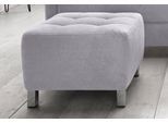 Hocker SIT & MORE "Pablo", silber, B:58cm H:43cm T:58cm, Luxus-Microfaser (90% Polyester; 10% Polyamid);Luxus-Microfaser ALTARA NUBUCK (100% Polyester);Kunstleder SOFTLUX, Hocker, Hocker