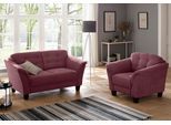 Sessel HOME AFFAIRE "Trondheim", lila (chianti), B:104cm H:89cm T:90cm, Flachgewebe (100% Polyester);Luxus-Microfaser (90% Polyester, 10% Polyamid);Struktur fein (100% Polyester), Sessel, Sessel, mit Federkern, Knopfheftung im Rücken, Füße Buche
