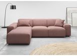 Ecksofa HOME AFFAIRE "Glimminge L-Form auch in Breitcord, Feincord + Easy care-Bezug", rosa (rosé), B:264cm H:71cm T:191cm, 95% Polyester, 5% Nylon, Sofas, Ecksofa, Breite 264, Zierkissen