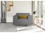 Loveseat OTTO HOME "Maroon Sessel", grau, B:125cm H:82cm T:96cm, 89% Polyester/9% Rayon/3% Nylon, Sessel, Loveseat, in skandinavischem Design, mit losem Kissen