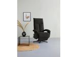 TV-Sessel SIT & MORE "Tycoon", schwarz, B:74cm H:117cm T:85cm, 100% Polyester, Sessel, TV-Sessel, wahlweise manuell, mit zwei Motoren oder mit Akku oder mit 2 Motoren