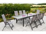 Garten-Essgruppe MERXX "Trivero", grau, Obermaterial: 100% Polyester, Sitzmöbel-Sets, Garten-Essgruppe
