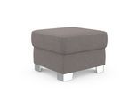 Hocker DOMO COLLECTION "Anzio", braun (schlamm), B:59cm H:43cm T:59cm, Hocker, Hocker, wahlweise mit Federkern