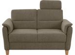 2-Sitzer HOME AFFAIRE "Palmera, B: 149 cm", grün (oliv), B:149cm H:89cm T:89cm, 100% Polyester;Struktur (100% Polyester);Luxus-Microfaser in Lederoptik (100% Polyester), Sofas, 2-Sitzer, mit Federkern