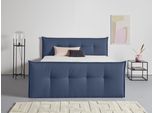 Boxbett HOME AFFAIRE "Kederleicht", blau, B:205cm L:226cm, Komplettbetten, Boxbett, inklusive Fußteil, Bettkasten & Topper, in 4 Breiten und 2 Härtegraden