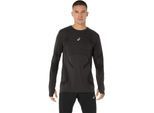 Laufshirt ASICS "ROAD SEAMLESS LS TOP", Herren, Gr. XXL, schwarz (performance schwarz), Obermaterial: 65% Polyamid, 35% Polyester, normal, Rundhals, Shirts Laufshirt