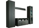 Wohnwand HOME AFFAIRE "Ascot", grün, B:270cm H:198cm T:43cm, Holzwerkstoff, MDF, Kastenmöbel-Sets, Wohnwand