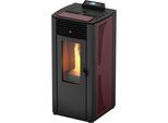 Pelletofen BLAZE "»Yura easy 14«", rot (bordeaux), Kaminöfen, Pelletofen, optional WLAN fähig