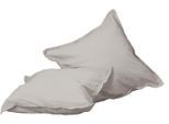 Kissenbezüge PRIMERA "Kissenbezüge »Stone Washed«, Primera (2 Stück)", beige (leinen), B:80cm L:80cm, Renforcé, Obermaterial: 100% Baumwolle, Kissenbezüge, Kissenbezüge, mit Stone-Washed Optik