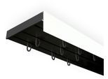 Gardinenschiene SN DECO GROUP "Vorhangschiene SH mit Blende" Gr. 12, schwarz-weiß (schwarz, weiß), L:540cm T:8,95cm, Kunststoff, Gardinenstangen, Gardinenschiene