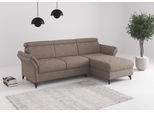 Ecksofa SIT & MORE "Glendale, L-Form", cappuccino, B:253cm H:84cm T:166cm, 100% Polyester, Sofas, Ecksofa, inkl. Kopfteilverstellung,wahlweise mit Vorziehsitz und Bettkasten