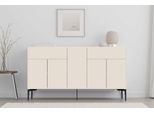 Sideboard OTTO HOME "Sky45", beige (cashmere farbe), B:150cm H:83cm T:47cm, Holzwerkstoff, MDF, Sideboards, Sideboard, Kommode, Lackiert mit wasserbasiertem UV-Lack, Breite 150 cm