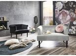 1,5-Sitzer "Charlie", grau (silbergrau), B:119cm H:72cm T:70cm, 100% Polyester, ATLANTIC HOME COLLECTION, Sofas, 1 5-Sitzer, XXL-Sessel mit Samtveloursbezug, mit Wellenunterfederung