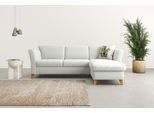 Ecksofa HOME AFFAIRE "Trelleborg L-Form", grau (hellgrau), B:249cm H:86cm T:162cm, 100% Polyester, Sofas, Ecksofa, Federkern-Polsterung, wahlweise mit Bettfunktion und Bettkasten