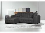 Ecksofa HOME AFFAIRE "Nosia L-Form", grau (anthrazit), B:234cm H:85cm T:163cm, 100% Polyester, Sofas, Ecksofa, incl. 2 Zierkissen, mit feiner Steppung