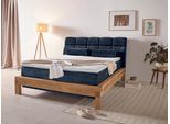 Boxspringbett HOME AFFAIRE "Villads", blau, B:179cm L:231cm, Komplettbetten, Boxspringbett, Liegefläche: 160/200 cm aus Balkeneiche, Inside-Boxspring-Unterbau