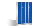C+P Doppelstockspind Classic auf Füßen, 8 Fächer, H1850xB1190xT500mm Front Enzianblau Korpus Lichtgrau ; C + P Möbelsysteme (8310-40|S10004)