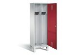 C+P Schwarz-Weiss-Spind Evolo, H1850xB610xT500mm, Front Rubinrot, Korpus Lichtgrau (48210-20) ; C + P Möbelsysteme (48210-20|S10018)