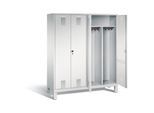 C+P Schwarz-Weiss-Spind Evolo, H1850xB1590xT500mm, Front Lichtgrau, Korpus Lichtgrau (48012-42) ; C + P Möbelsysteme (48012-42|S10033)