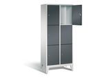 C+P Garderobenschrank Classic, H1850xB810xT500mm, Front Anthrazitgrau, Korpus Lichtgrau (8010-223) ; C + P Möbelsysteme (8010-223|S10203)
