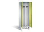 C+P Schwarz-Weiss-Spind Evolo, H1850xB610xT500mm, Front Viridingrün, Korpus Lichtgrau (48012-20) ; C + P Möbelsysteme (48012-20|S10177)