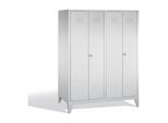 C+P Doppelspind Classic auf Füßen, 4 Abteile, H1850xB1590xT500mm Front Lichtgrau Korpus Lichtgrau ; C + P Möbelsysteme (8012-42|S10003)