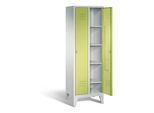 C+P Wäsche-Spind Classic, H1850xB610xT500mm, Front Viridingrün, Korpus Lichtgrau (8010-20B) ; C + P Möbelsysteme (8010-20B|S10032)