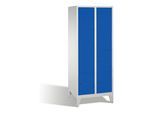 C+P Fächerschrank Classic auf Füßen, 8 Fächer, H1850xB810xT500mm Front Enzianblau Korpus Lichtgrau ; C + P Möbelsysteme (8010-224|S10007)