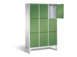 C+P Garderobenschrank Classic, H1850xB1200xT500mm, Front Resedagrün, Korpus Lichtgrau (8010-323) ; C + P Möbelsysteme (8010-323|S10030)