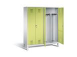 C+P Schwarz-Weiss-Spind Evolo, H1850xB1590xT500mm, Front Viridingrün, Korpus Lichtgrau (48012-42) ; C + P Möbelsysteme (48012-42|S10040)