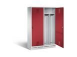 C+P Schwarz-Weiss-Spind Evolo, H1800xB1190xT500mm, Front Rubinrot, Korpus Lichtgrau (48220-40) ; C + P Möbelsysteme (48220-40|S10004)