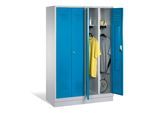 C+P Doppelspind Classic auf Sockel, 4 Abteile, H1800xB1190xT500mm Front Lichtblau Korpus Lichtgrau ; C + P Möbelsysteme (8022-40|S10009)