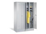 C+P Doppelspind Classic auf Sockel, 4 Abteile, H1800xB1190xT500mm Front Lichtgrau Korpus Lichtgrau ; C + P Möbelsysteme (8022-40|S10000)