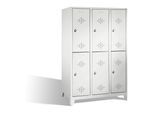 C+P Doppelstockspind Classic auf Füßen, 6 Fächer, H1850xB1200xT500mm Front Lichtgrau Korpus Lichtgrau ; C + P Möbelsysteme (8310-32|S10009)