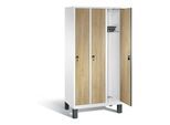 C+P Garderobenschrank Evolo, H1850xB900xT500mm, Front Dekor Eiche Sereno, Korpus Verkehrsweiß (48010-30) ; C + P Möbelsysteme (48010-30|S10688)