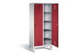 C+P Wäsche-Spind Evolo, H1850xB810xT500mm, Front Rubinrot, Korpus Lichtgrau (48010-22B) ; C + P Möbelsysteme (48010-22B|S10016)