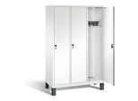 C+P Garderobenschrank Evolo, H1850xB1200xT500mm, Front Dekor Weiß, Korpus Verkehrsweiß (48010-32) ; C + P Möbelsysteme (48010-32|S10566)